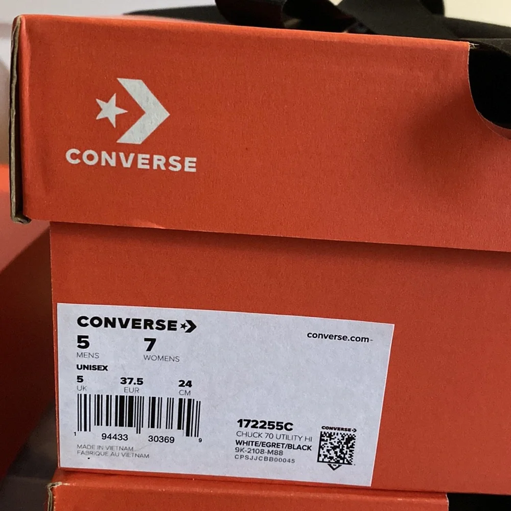 Converse Chuck 70 Utility Hi Shoes - White / Egret / Black - Picture 9 of 13
